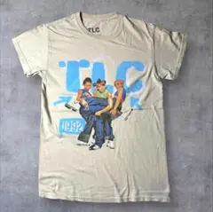 TLC ラップT ビンテージ Tシャツ R&B バンドTシャツ バンT ベージュ