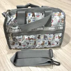 LeSportsac 犬柄 ミニボストンバッグ