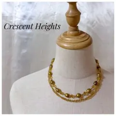 Crescent Heightsゴールド系 2連ビーズネックレス