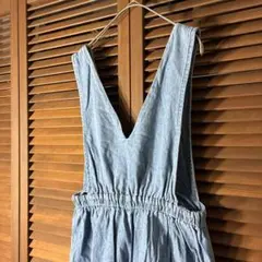 Lax Dan Tia デニム サロペット ワイドパンツ M 綿100%