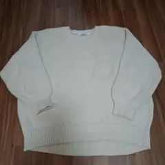 AMERICAN HOLIC アイボリー コットンニットセーター Lサイズ