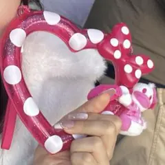 ディズニー　ミニーパルパルーザ　ミニファン　ぬいぐるみチャーム　ハートフルリング