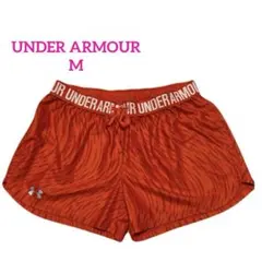 ⭐️アンダーアーマー　レディース　ショートパンツ　オレンジ　総柄　M＊989