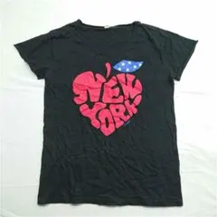 ★トミー 　プリントTシャツ ブラック系 Mサイズ レディースのサムネイル