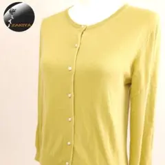 green label relaxing　カーディガン　パールボタン　綿100%