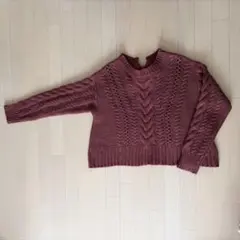 axes femme POETIQUE バックリボンケーブルニット❤️