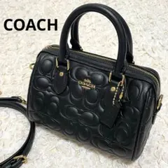 COACH ミニ ローアン クロスボディ バッグ・シグネチャー レザー 2WAY
