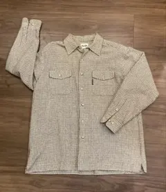 長袖シャツ　チェック柄　ブラウン系　Tom T. Jr. メンズM