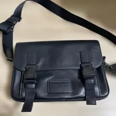 COACH バイクバッグ メッセンジャーバッグ レザー ブラック | Mercari