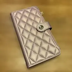 iPhone16用キルティングケース ローズピンク