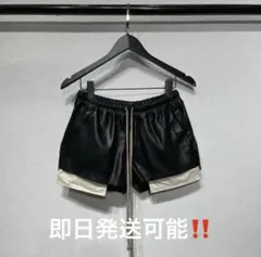 RICK OWENS風 フォグレザーショーツ風 ショートパンツ ゆいぴす着用 S