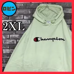 チャンピオン 刺繍ワッペン ビッグロゴ 超オーバーサイズ パーカー フーディー