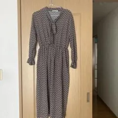 Cleopanic 幾何学模様 ロングシャツワンピース