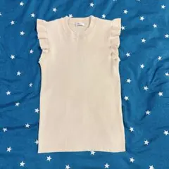 シーズンオフ値下げ中　イング　サマーニット　アイボリー　フリル