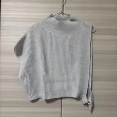 niko and... ニコアンド　ニットベスト　ハイネック　ホワイト　Mサイズ