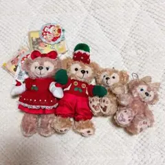 ダッフィー シェリーメイ 2013 クリスマス ぬいぐるみバッジ セット TDS