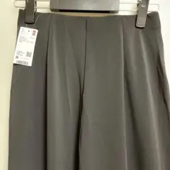 UNIQLOクレープジャージー　ストレートパンツ M ブラック　丈標準