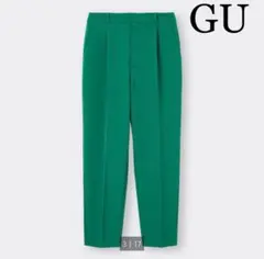 GU ストレッチテーパードパンツ Mサイズ　緑色　グリーン