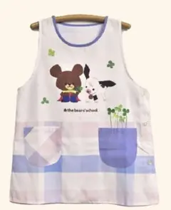 くまのがっこう エプロン クローバー ジャッキーミルク チェック柄 保育士 新品