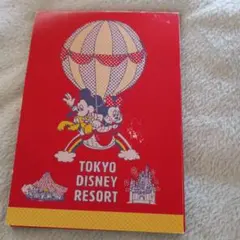 ディズニーリゾート限定　メモ帳　気球　ミッキー　ミニー　レトロ　便箋