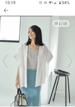 スタイルデリ　【LUXE】シャリ感シアーBIGスリーブジャケット