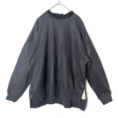 ディスコート スエード裏毛衿フリルプルオーバー 無地シンプル パル トップス F