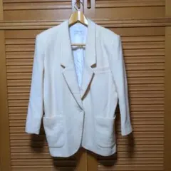 カシミヤ入り∶紳士用ジャケット　Lサイズ　淡いベージュ