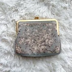 がま口 コインケース ブルー系 小銭入れ レディース コンパクト