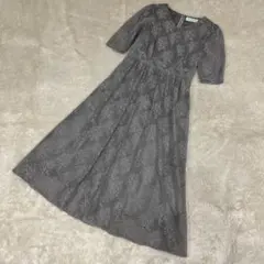 AIMER フラワーブーケレースドレス　オケージョン　ワンピース　M