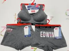 EDWIN ブラジャー＋ショーツセット L グレーのサムネイル