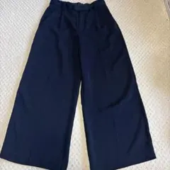 GU ネイビー ワイドパンツ　スラックス