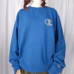 used Mサイズ/チャンピオン ロゴプリント スウェットシャツ 青(ブルー)系