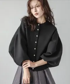 AMELY パールニットカーディガン