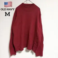 OLD NAVY オールドネイビー モックネック ニット セーター M 赤のサムネイル