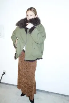 IAMALPHA iam イアム　ボア襟ジップブルゾン　ブルゾン