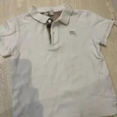 バーバリー　ポロシャツ　半袖　男の子　白