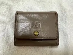 【中古】IL BISONTE イルビゾンテ 三つ折り財布 グレー