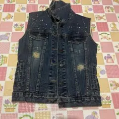 CECIL McBEE デニムベスト スパンコール付き