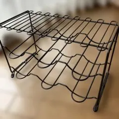 ブラックスチールワインラック