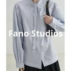 Fano Studios ボウタイ 刺繍 シャツ ブラウス コットン100% Mのサムネイル