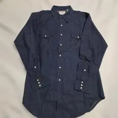 デッドストックWrangler 27MW デニムウエスタンシャツ USA製 16