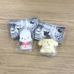 ふわわフロッキーマスコット サンリオ ガチャ ポチャッコ ポムポムプリン