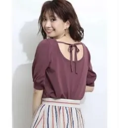 PROPORTION バックリボンパフスリーブニットのサムネイル