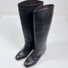 UNTITLED アンタイトル ロングブーツ チャンキー 太ヒール 本革 23