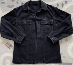 【UNIQLO U】デニムシャツジャケット　Mサイズ　ダークグレー