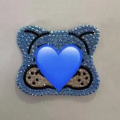 うちわデコ ストーンデコ パーツ 青 デコパーツ