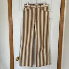 MOUSSY ストライプ ワイドデニム