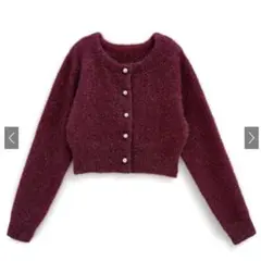 ラメシャギーニットカーディガン