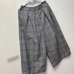 Lチェック柄ワイドパンツ