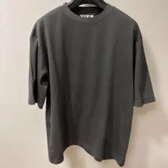 ユニクロU エアリズムコットンオーバーサイズTシャツ　ダークグレー　XL